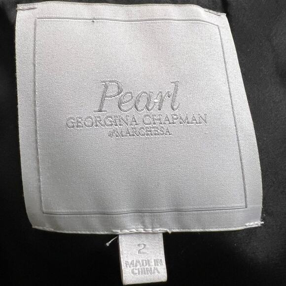 Black Puffy Short Strapless Short Prom Formal Dress Pearl Size 2 - Picture 4 of 8